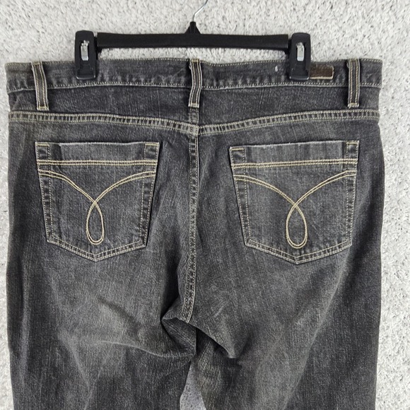 Calvin Klein Skinny Jeans Womens 14 Black Stretch Denim Distressed 38x29 - Picture 12 of 16